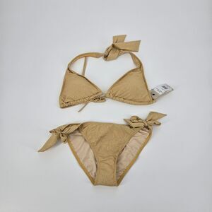 NWT Kiwi St Tropez Gold 2 Pc Bikini 8
